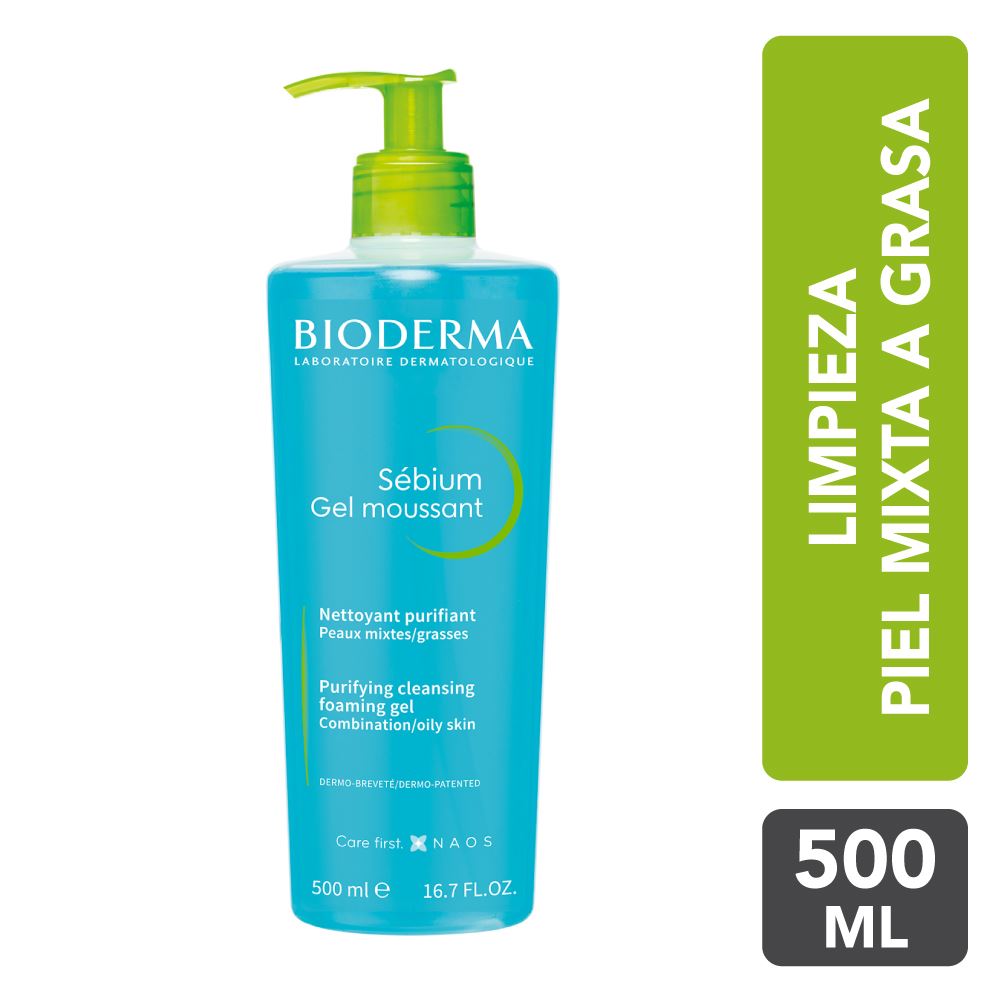 Gel Limpiador Bioderma Sébium Gel Moussant 500ml